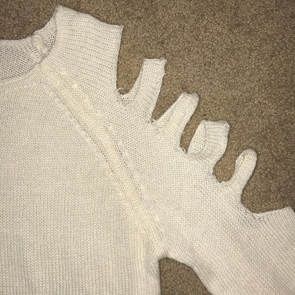 Small White Sweater - Picture 2 of 5